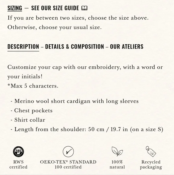 SÉZANE Betty Coral Red Merino Wool Knit Cardigan Jacket Size Medium New - Picture 5 of 11